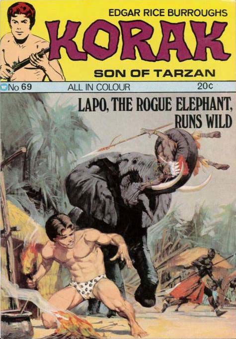 Edgar Rice Burroughs Korak Son of Tarzan (Top Sellers, 1973? series) #69 ([1974?])