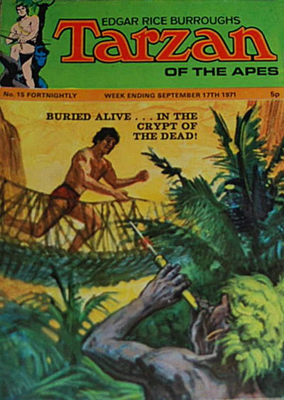 Edgar Rice Burroughs Tarzan of the Apes (Williams, 1971 series) #15 17 September 1971