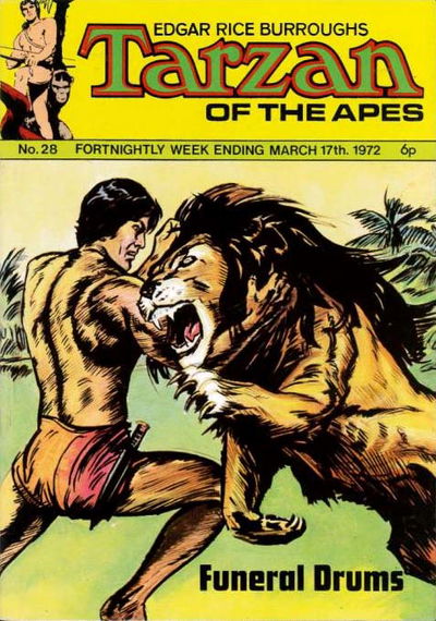 Edgar Rice Burroughs Tarzan of the Apes (Williams, 1971 series) #28 (17 March 1972)