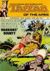 Edgar Rice Burroughs Tarzan of the Apes (Williams, 1971 series) #31 28 April 1972