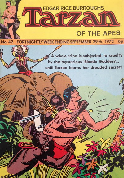 Edgar Rice Burroughs Tarzan of the Apes (Williams, 1971 series) #42 29 September 1972