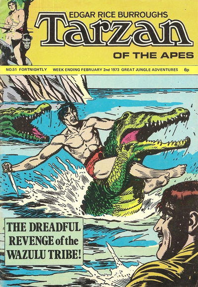 Edgar Rice Burroughs Tarzan of the Apes (Williams, 1971 series) #51 2 February 1973