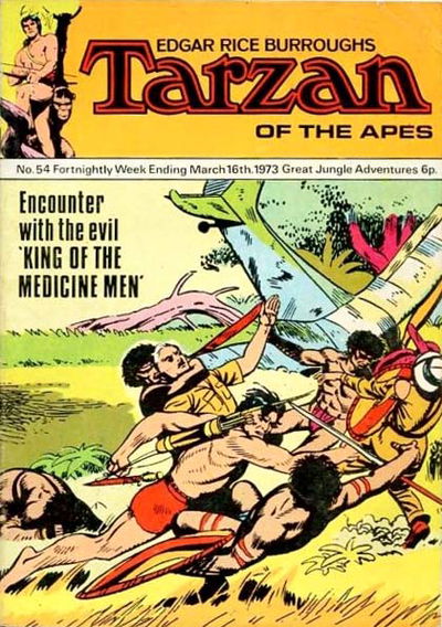 Edgar Rice Burroughs Tarzan of the Apes (Williams, 1971 series) #54 16 March 1973