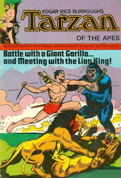 Edgar Rice Burroughs Tarzan of the Apes (Williams, 1971 series) #60 8 June 1973