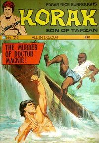 Edgar Rice Burroughs Korak Son of Tarzan (Unknown, 1974 series)  #71 ([1974]) — The Murder of Doctor Mackie!