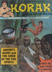 Edgar Rice Burroughs Korak Son of Tarzan (Top Sellers, 1973? series) #78 [September 1974?]