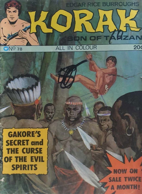 Edgar Rice Burroughs Korak Son of Tarzan (Top Sellers, 1973? series) #78 ([September 1974?])