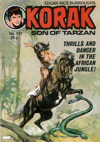 Edgar Rice Burroughs Korak Son of Tarzan (Top Sellers, 1973 series)  #111 ([1976?])