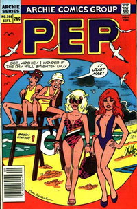 Pep (Archie, 1960 series)  #396 (September 1984) — "Gee, Archie ! I wonder if the day will brighten up!?"