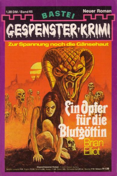 Gespenster-Krimi (Bastei Verlag, 1973 series) #65 — Ein Opfer für die Blutgöttin (10 December 1974)