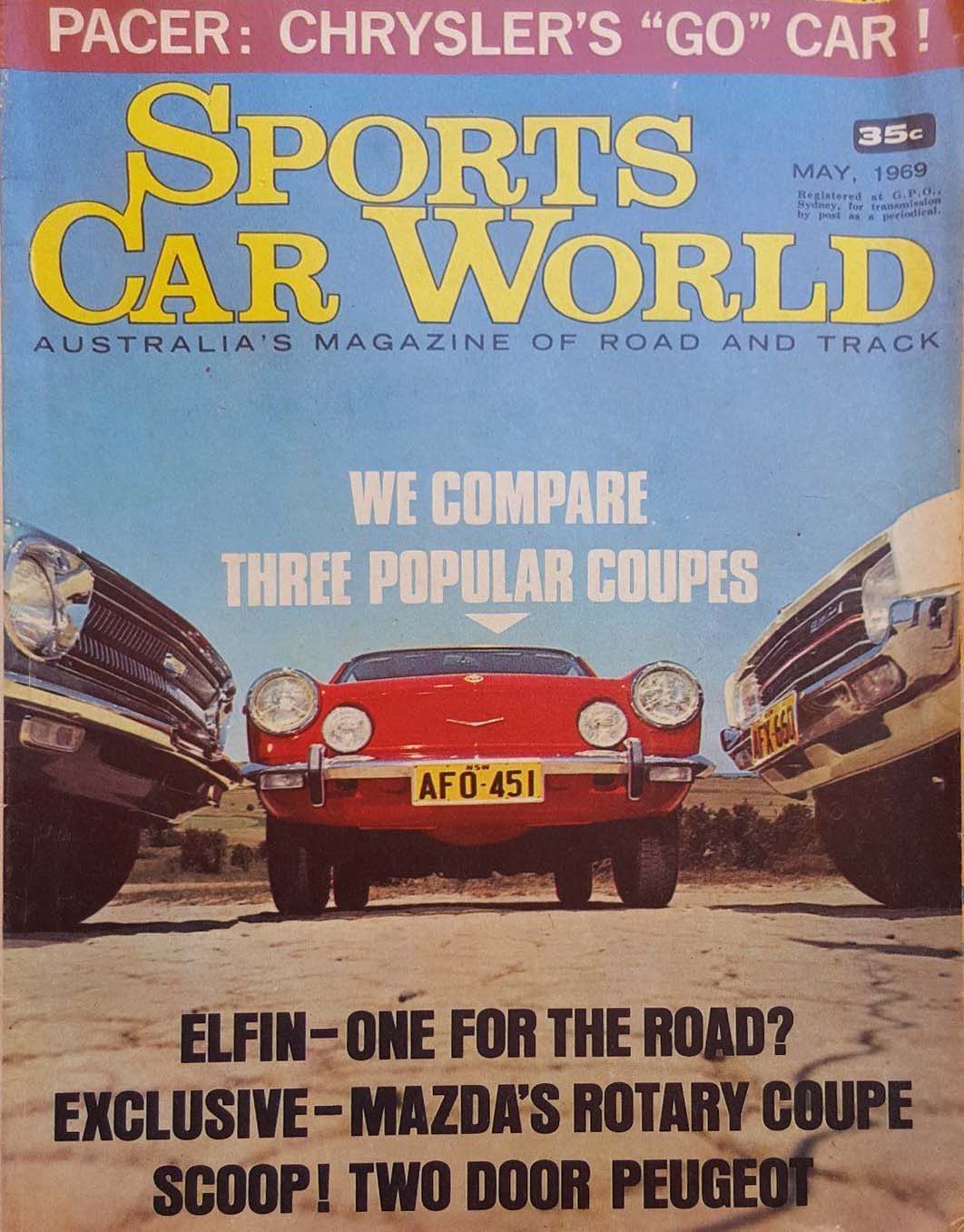 Sports Car World (Periodical Publications, 1957 series) v25#2 (May 1969)