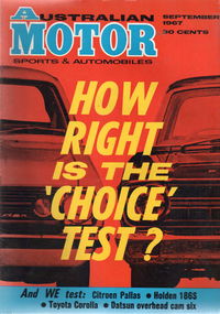 Australian Motor Sports and Automobiles (Southdown Press, 1963? series) v22#9? (September 1967)