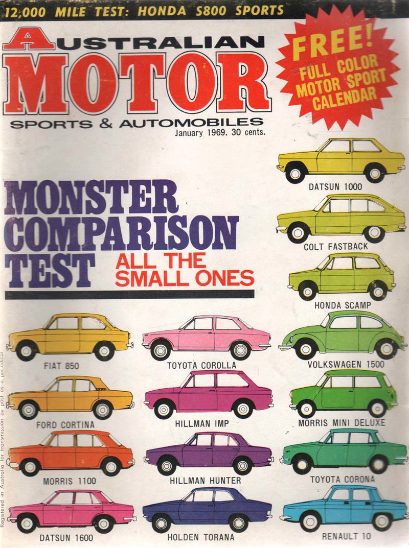 Australian Motor Sports and Automobiles (Cumberland, 1968? series) v24#1 (January 1969)