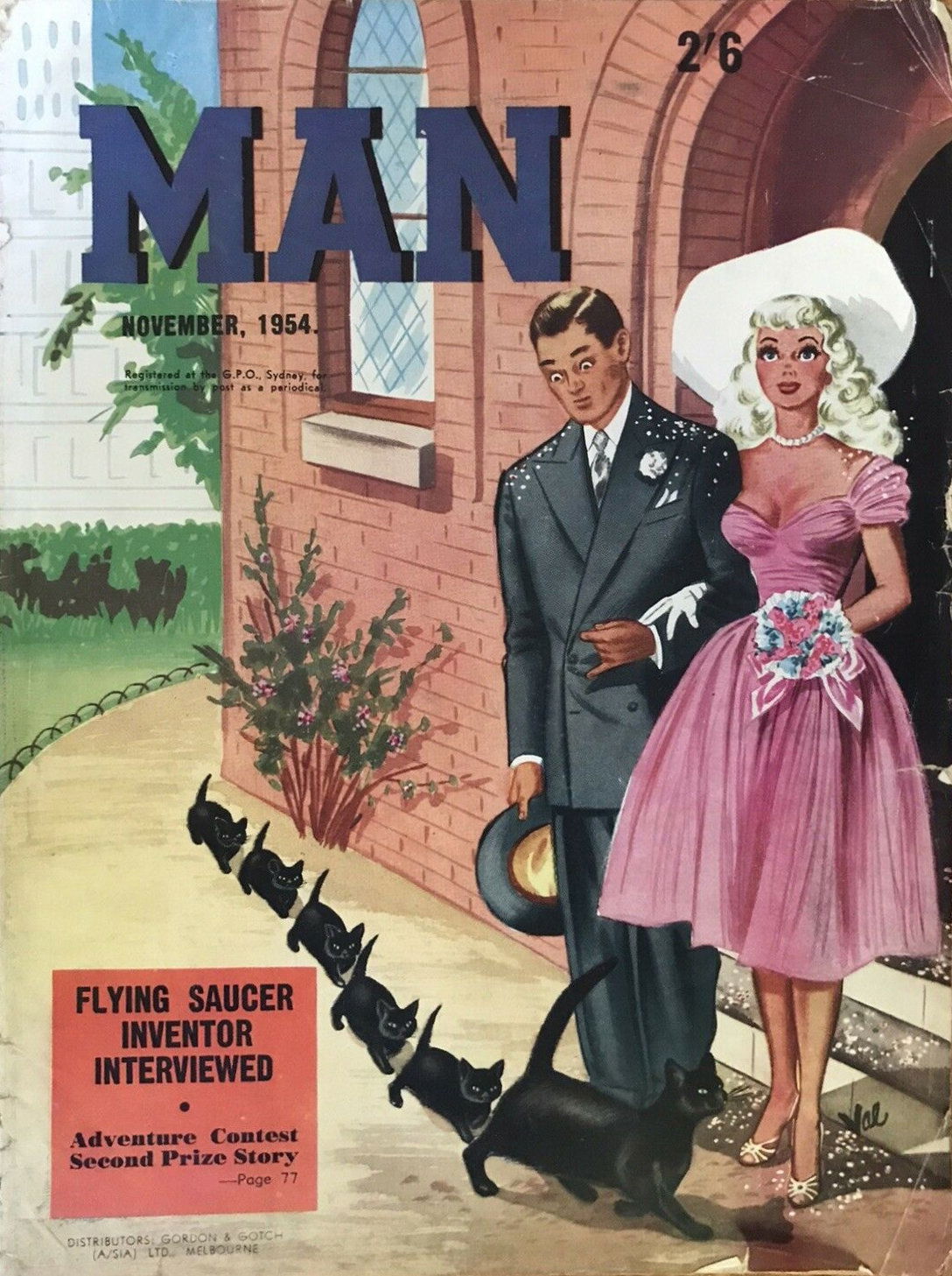 Man [Man Magazine] (Man, 1946 series) v36#6 (November 1954)