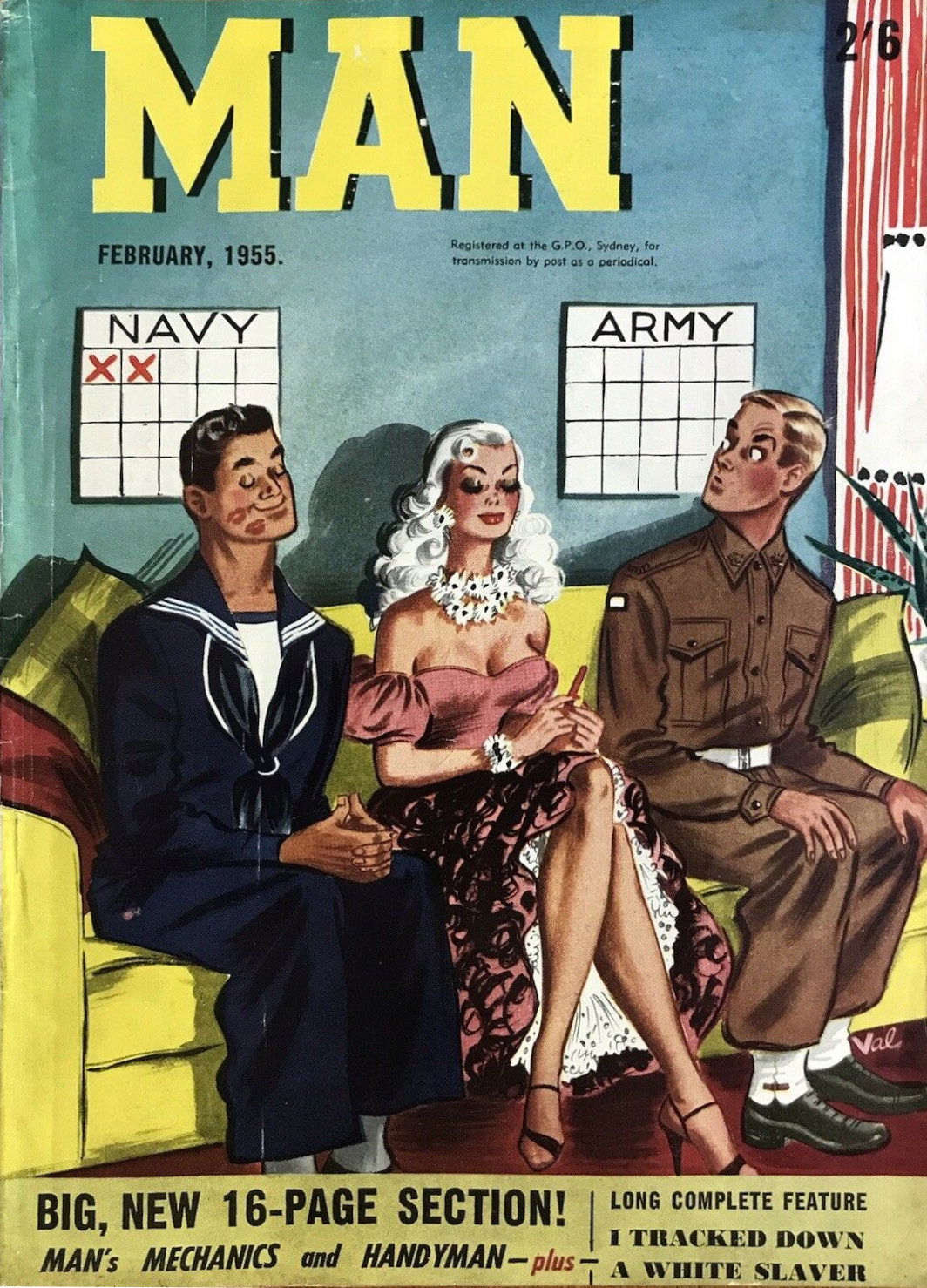 Man [Man Magazine] (Man, 1946 series) v37#3 (February 1955)