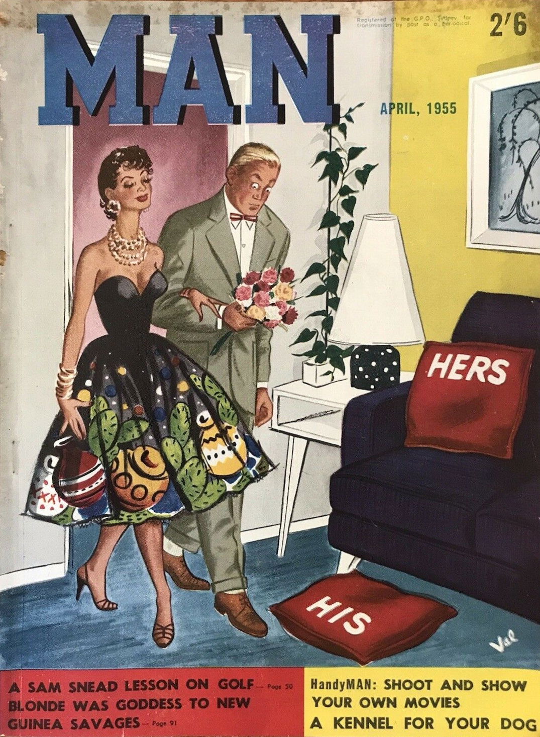Man [Man Magazine] (Man, 1946 series) v37#5 (April 1955)