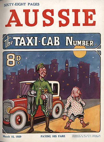 Aussie (Aussie, 1929? series) #121 — The Taxi-Cab Number (15 March 1929)