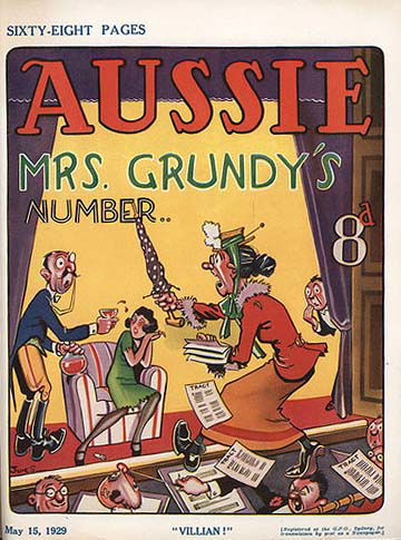 Aussie (Aussie, 1929? series) #123 — Mrs. Grundy's Number (15 May 1929)