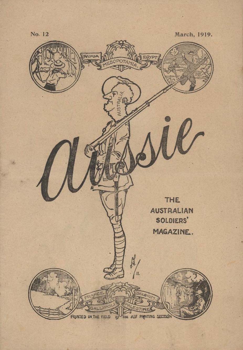 Aussie the Australian Soldiers' Magazine (Australian Imperial Force, 1918 series) #12 (March 1919)