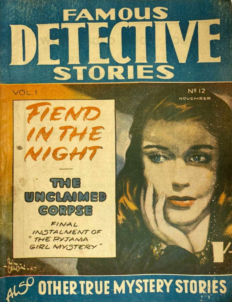 Famous Detective Stories (Frank Johnson, 1946 series) v1#12 (November 1947)