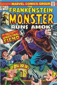 Frankenstein (Marvel, 1973 series)  #13 (November 1974) — Undying Fiend