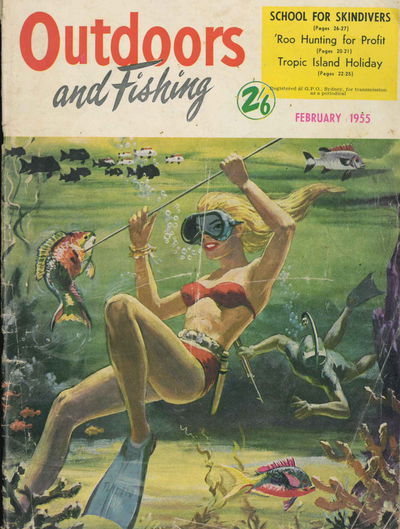 Outdoors and Fishing (Hudson, 1950? series)  (February 1955)