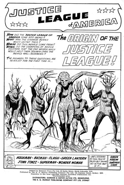 Super Adventure Album (Murray, 1976 series)  #1 ([December 1975?]) — The Origin of the Justice League