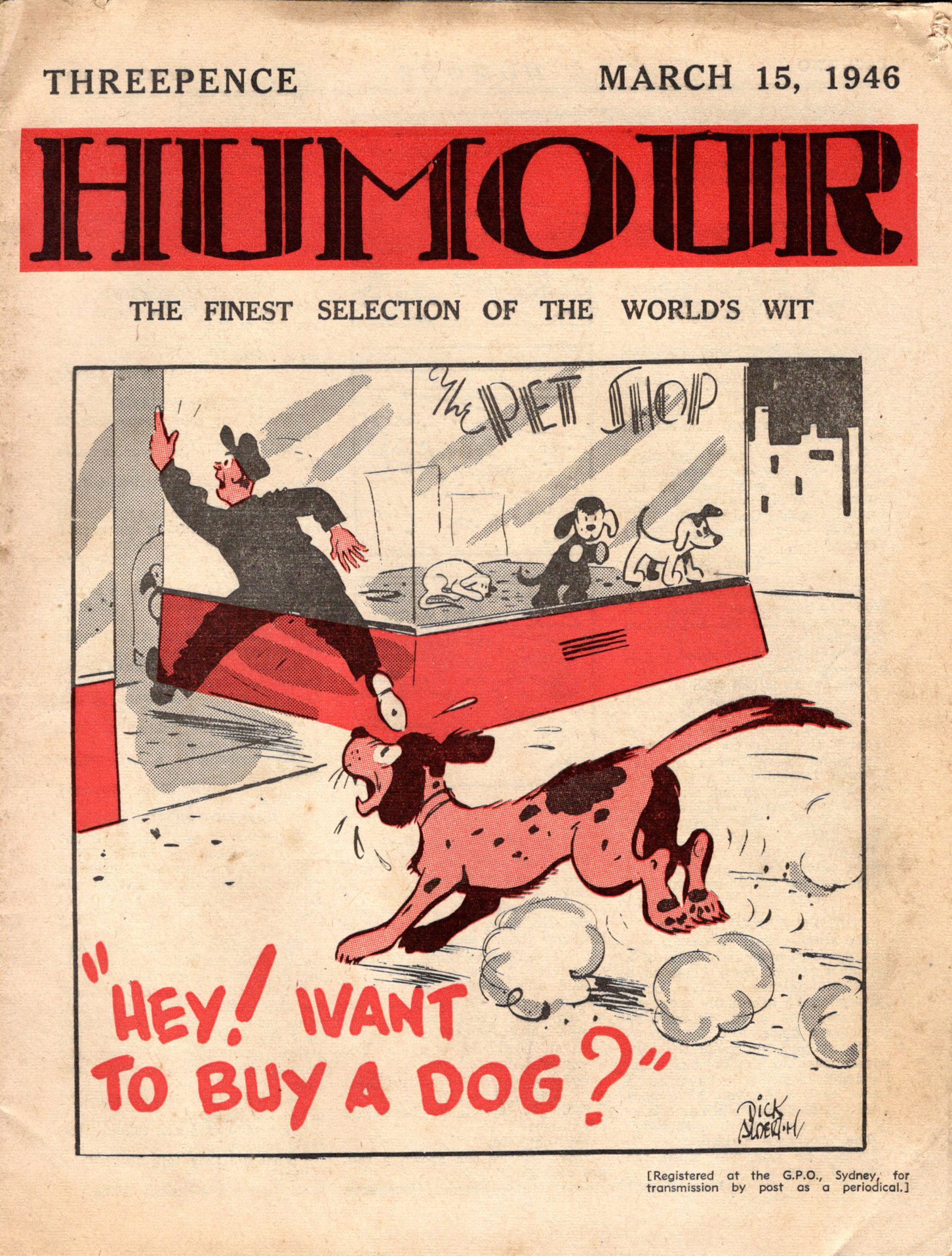 Humour (New Century, 1922 series) v26#11 (15 March 1946)