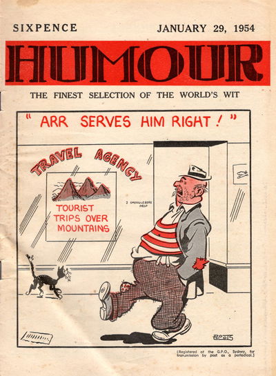 Humour (New Century, 1922 series) v34#5 (29 January 1954)
