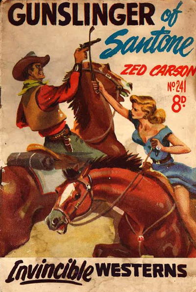 Invincible Westerns (Invincible, 1948 series) #241 — Gunslinger of Santone [April 1954?]