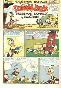 Walt Disney's Comics (Ayers & James, 1944 series) [nn] ([January 1944?]) — Salesman Donald