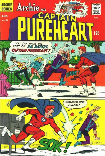 Archie as Capt. Pureheart  #5 (August 1967)