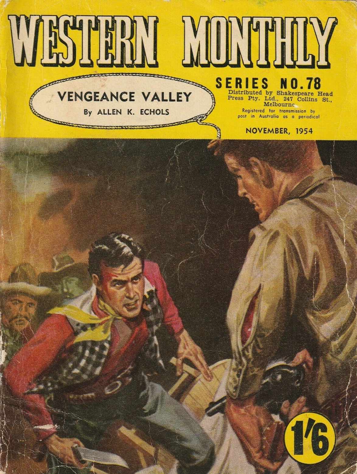 Western Monthly Series (Shakespeare Head, 1948 series) #78 — Vengeance Valley (November 1954)