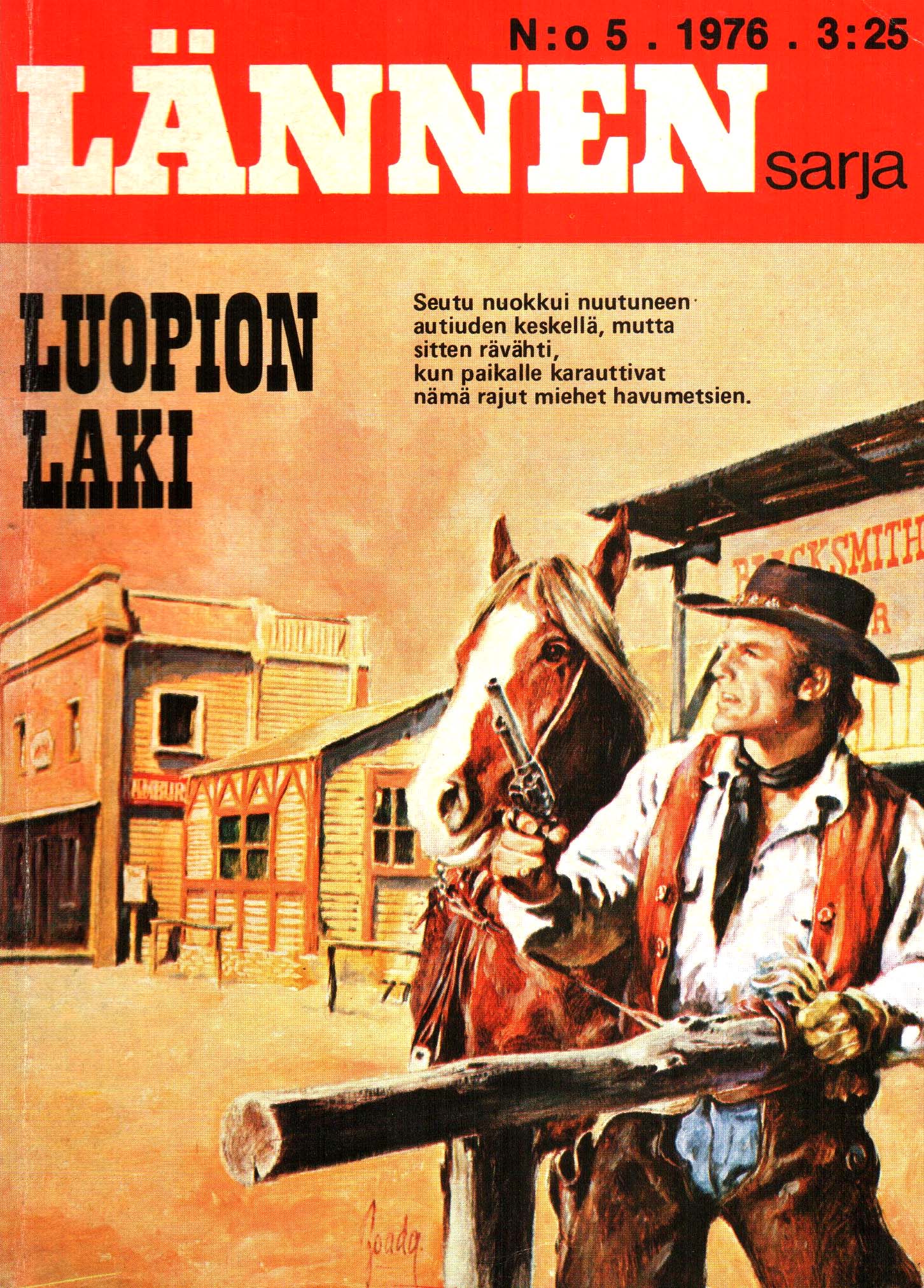 Lännen sarja (Semic, 1954 series) May 1976 — Luopion laki (May 1976)