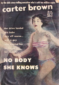 Carter Brown (Horwitz, 1955 series) #58 — No Body She Knows 1958