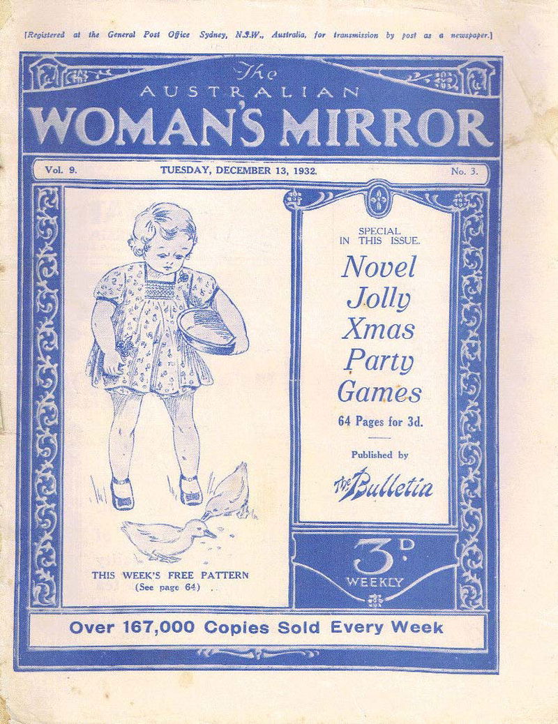 The Australian Woman's Mirror (Bulletin, 1924 series) v9#3 (13 December 1932)