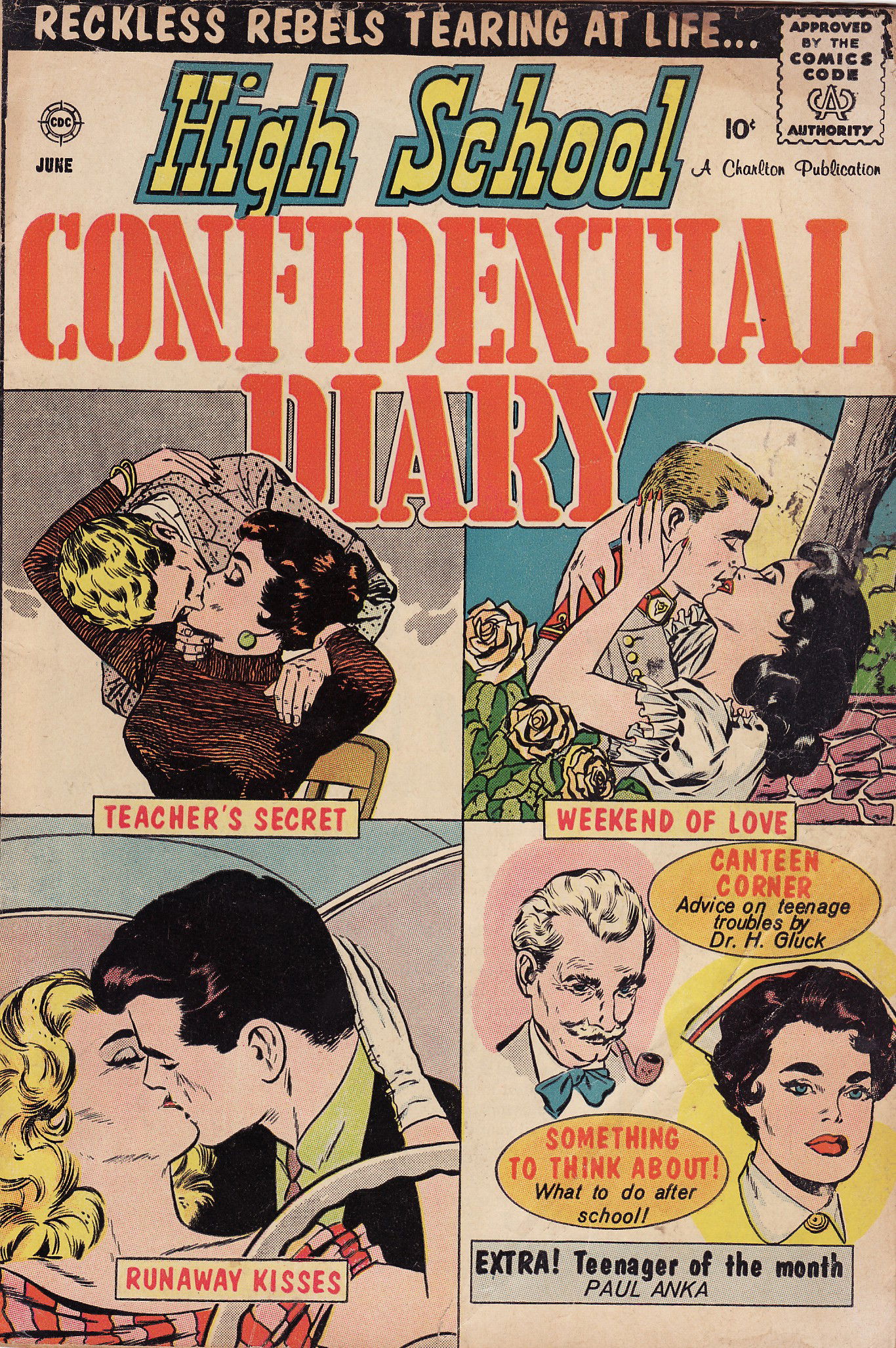 High School Confidential Diary (Charlton, 1960? series) #1 (June 1960)