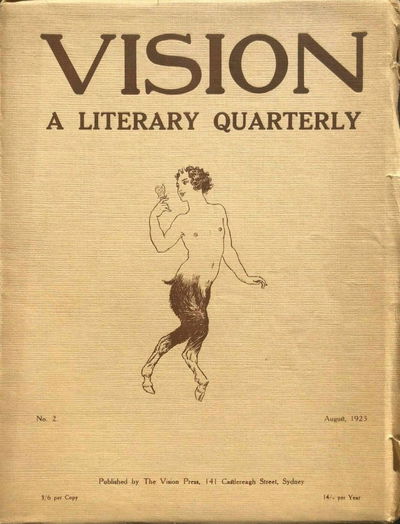 Vision: A Literary Quarterly (Frank Johnson, 1923 series) #2 (August 1923)