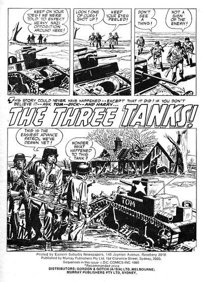 Army at War (Murray, 1982 series) [nn] ([March 1982]) — The Three Tanks