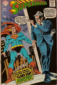 Superman (DC, 1939 series)  #209 (August 1968) — The Clark Kent Monster!
