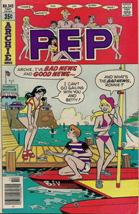 Pep (Archie, 1960 series)  #342 (October 1978) — "Archie, I've got bad news and good news..."