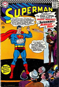 Superman (DC, 1939 series)  #185 (April 1966) — Superman's Achilles' Heel!