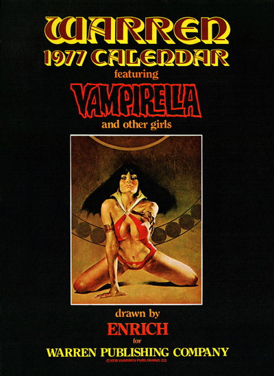 Warren 1977 Calendar featuring Vampirella and Other Girls [nn] (1976)