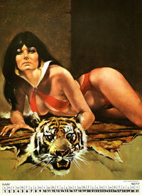 Warren 1977 Calendar featuring Vampirella and Other Girls (Warren, 1977 series) [nn] (1976) — May