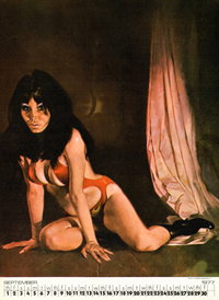 Warren 1977 Calendar featuring Vampirella and Other Girls (Warren, 1977 series) [nn] (1976) — September