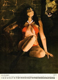 Warren 1977 Calendar featuring Vampirella and Other Girls (Warren, 1977 series) [nn] (1976) — November