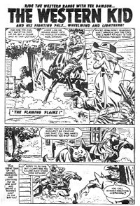 Western Gunfighters (Horwitz, 1958? series) #10 — The Flaming Plains! (page 1)