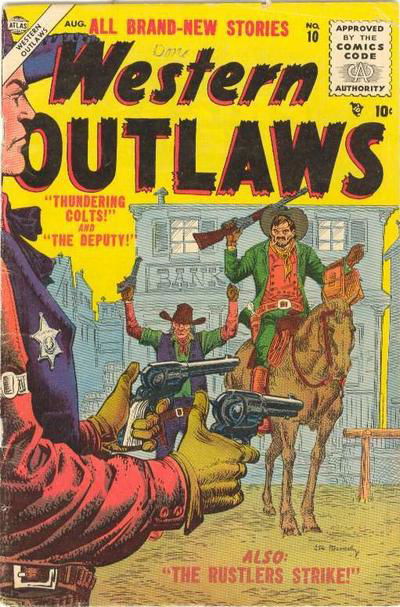 Western Outlaws (Warwick [Atlas], 1954 series) #10 (August 1955)