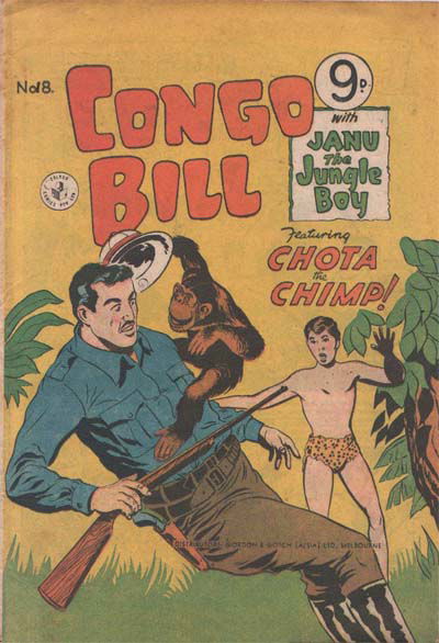 Congo Bill with Janu the Jungle Boy (Colour Comics, 1955 series) #8 [November 1955?]