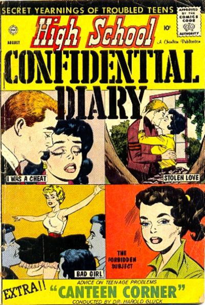 High School Confidential Diary (Charlton, 1960? series) #2 August 1960